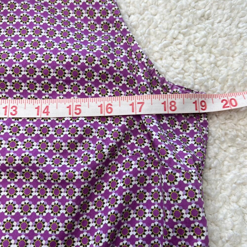 Charter Club Golf Collection Purple Pattern Sleeveless Button Up Blouse 10 - Picture 6 of 7